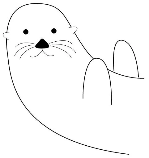 Line drawing of an otter - Nathan's alter ego